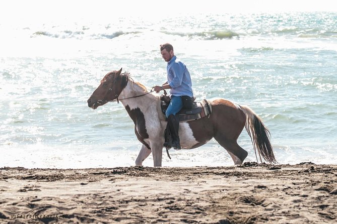 Rome: Horseback Riding on the Beach with aperitif - Reaching the beach and riding beside the sea
