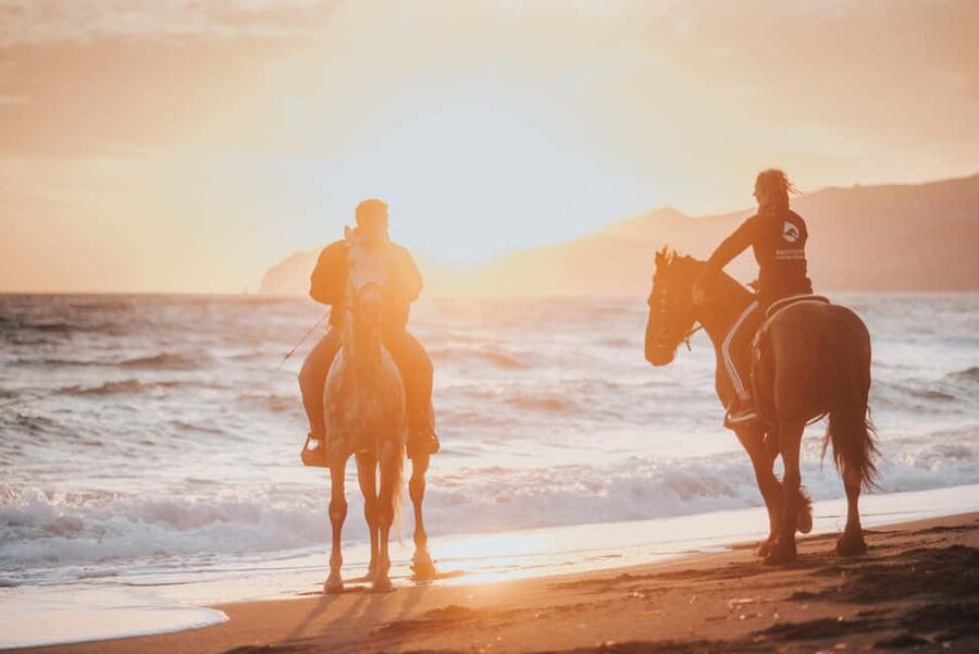 Santorini: Extreme Horse Safari with Beach Gallop - Ravines, volcanic hills, and a rougher ride inland