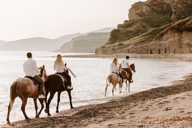 Santorini: Horse Riding to the Black Sandy Beach (Eros beach) - Who will enjoy this ride most