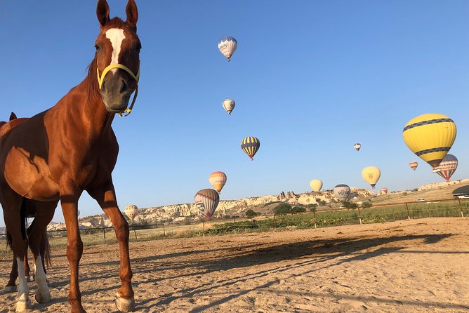 Sunrise Horsebackriding Tour in Cappadocia - Balloons above the fairy chimneys