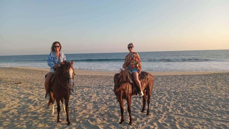 Sunset by Horse on the Beach - From Puerto Escondido to San José Manialtepec