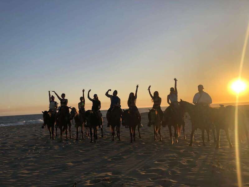 Sunset by Horse on the Beach - The ride back at dusk