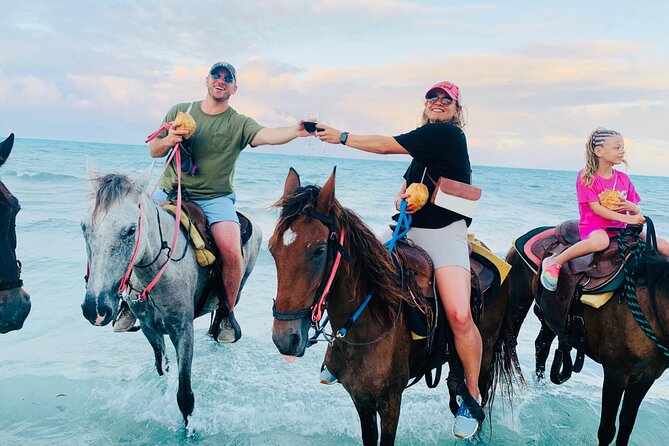Sunset Horse Ride Experience - Entering the shallow water for photographs