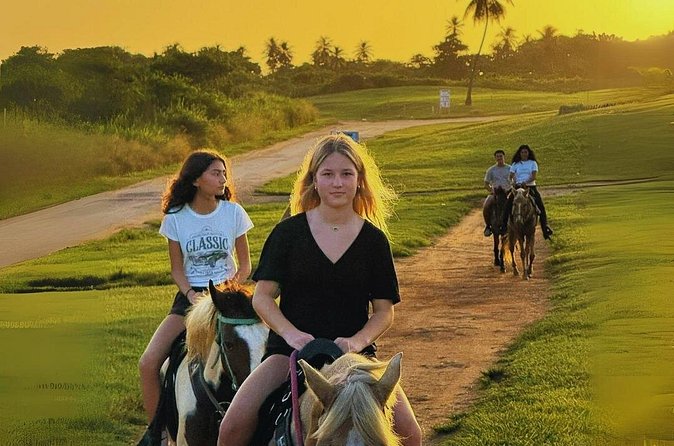 Sunset Horseback Ride by the Beach in Aguadilla, Puerto Rico - Punta Borinquen Beach at sunset