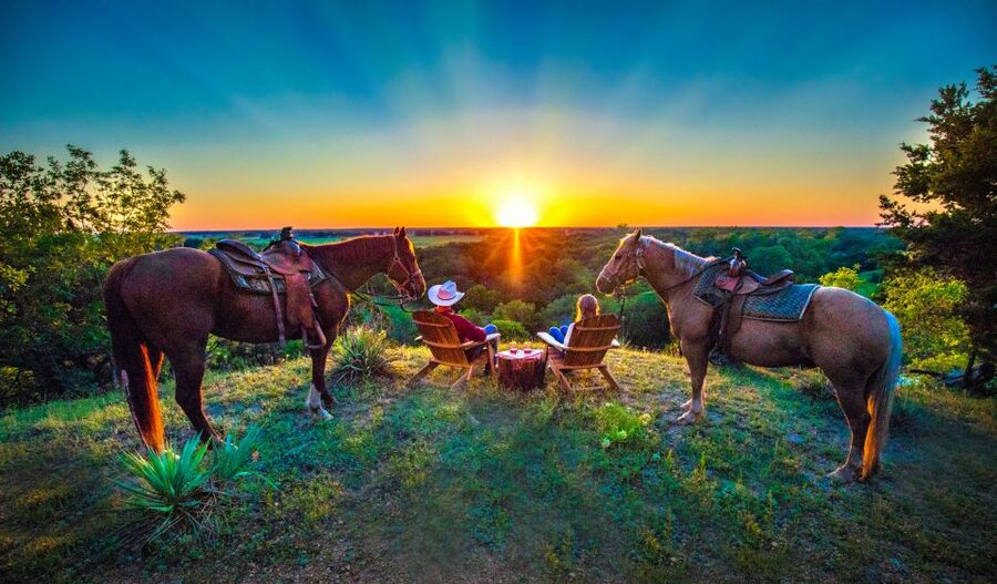 Waco: Sunset Horseback Ride - A Texas Sunset Starts at Brazos Bluffs Ranch