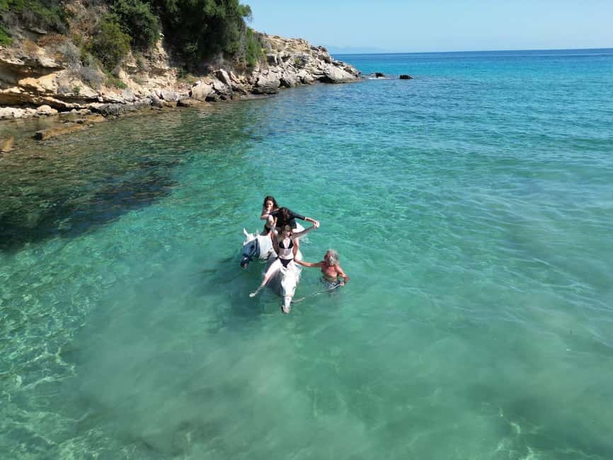 Zakynthos: Yotomu Horse Riding and Swimming Experience - The beach swim near Amoudi
